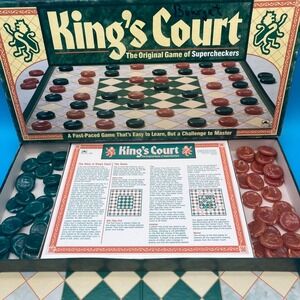 King's Court Supercheckers Vintage Board Game 1989 Golden Complete